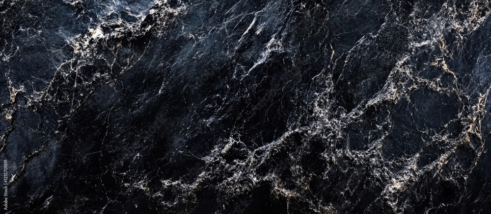 Poster black marble texture with white veining and copy space for text usage. high-resolution surface backg
