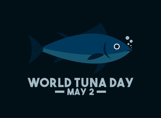 World Tuna Day. May 2. Poster, banner, card, background.