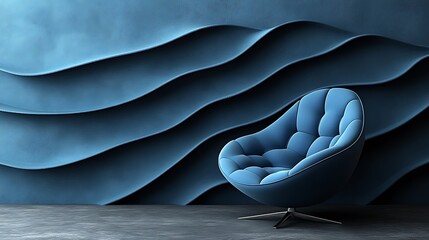 A minimalistic 3D laminated wall with diagonal grooves in soft grey and white tones, adding depth and simplicity.