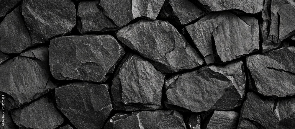 Poster black slate stone texture background with uneven surfaces and copy space for text placement