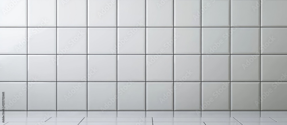 Poster empty minimalist background with white tiles arranged in a grid pattern copy space