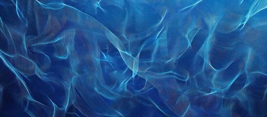 Fototapeta premium Abstract Blue Wave: A Serene Symphony of Light and Color