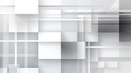 Abstract geometric design in shades of white and gray, creating a modern, minimalist aesthetic.