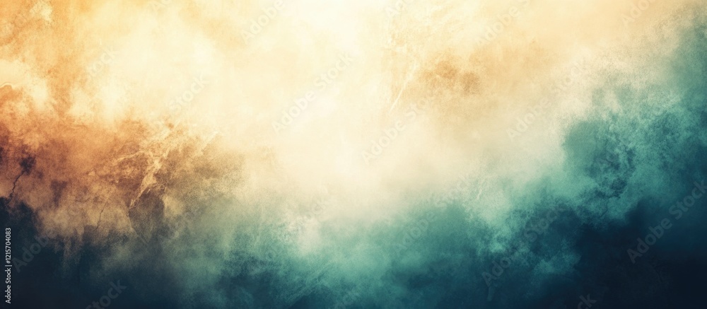Poster abstract colorful cloud texture with gradient hues of orange, blue, and white, featuring ample copy 