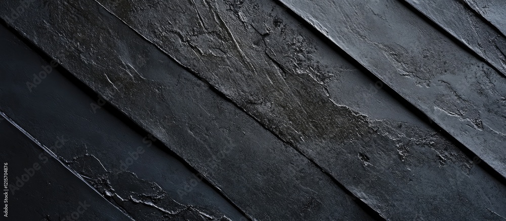 Poster textured dark slate stone background with lines and grooves for use in design projects copy space