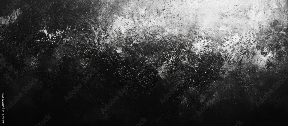 Poster abstract monochrome textured background with black and white gradient and chaotic patterns copy spac