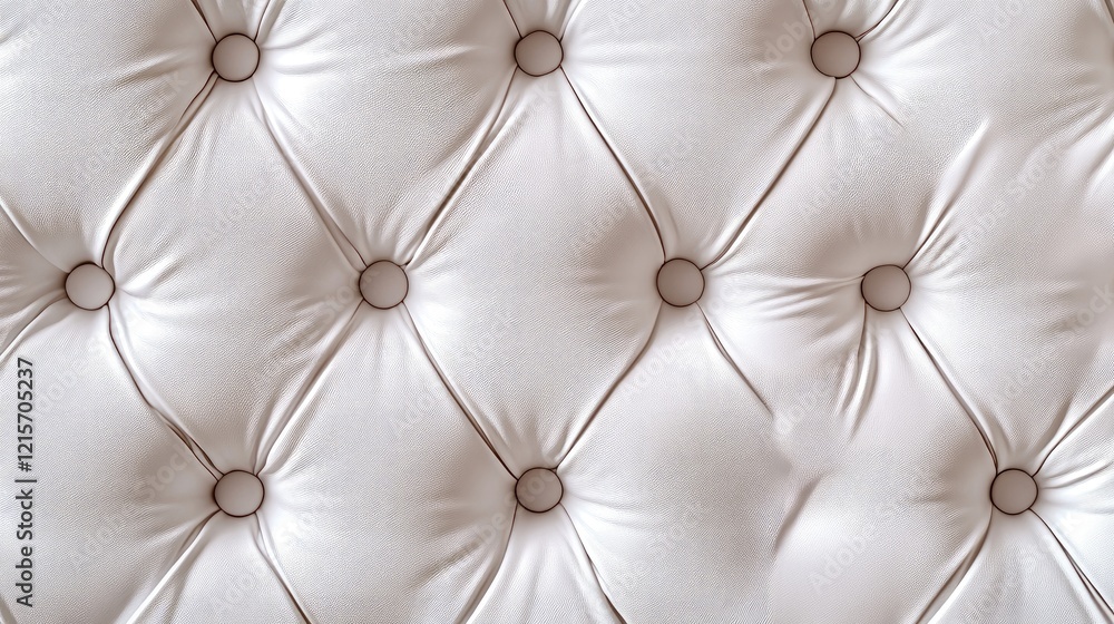 Poster elegant aged white leather texture background with button detailing for text placement and design pr
