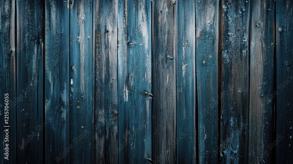 Aufkleber weathered blue wooden planks background with ample space for text or graphic design elements in a ru