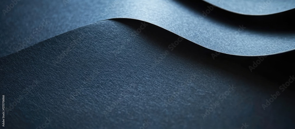 Poster abstract textured dark paper background with smooth waves and copy space for design or presentation 