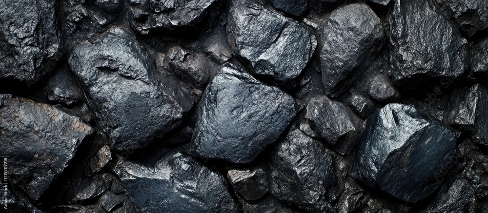 Aufkleber coal texture background with dark black stones stacked closely together featuring natural patterns a