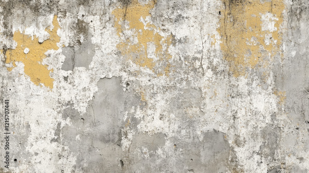 Poster weathered yellow cement wall texture with blank space for custom text and design elements