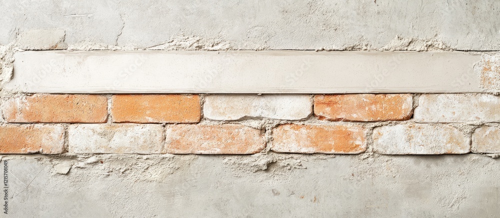 Poster textured wall with exposed brick and plaster elements showcasing modern and rustic design features c