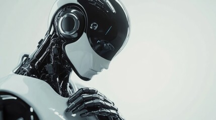 AI Powered Chatbot Enhancing Customer Support with Futuristic Design and Copyspace for Text Integration