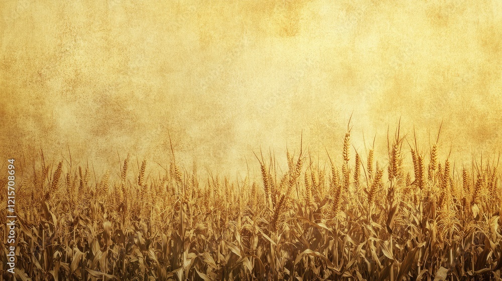 Poster golden cornfield texture background with empty space for text ideal for agricultural themes and mark