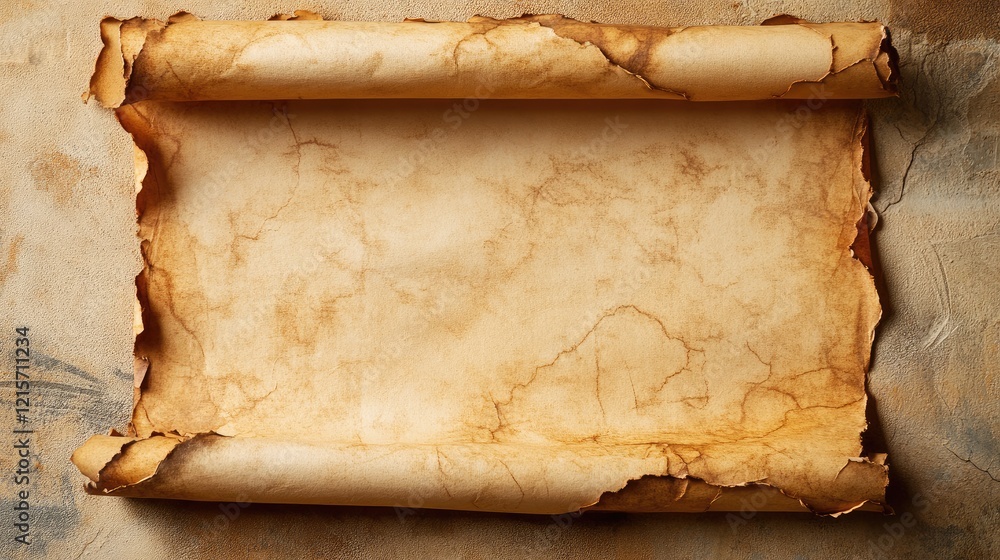 Aufkleber aged vintage paper texture with torn edges for text placement and creative design background use