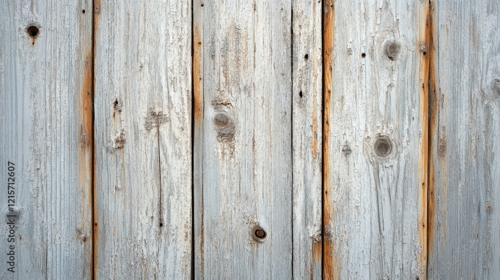 Aufkleber rustic weathered white wooden planks texture background with ample copyspace for creative text place