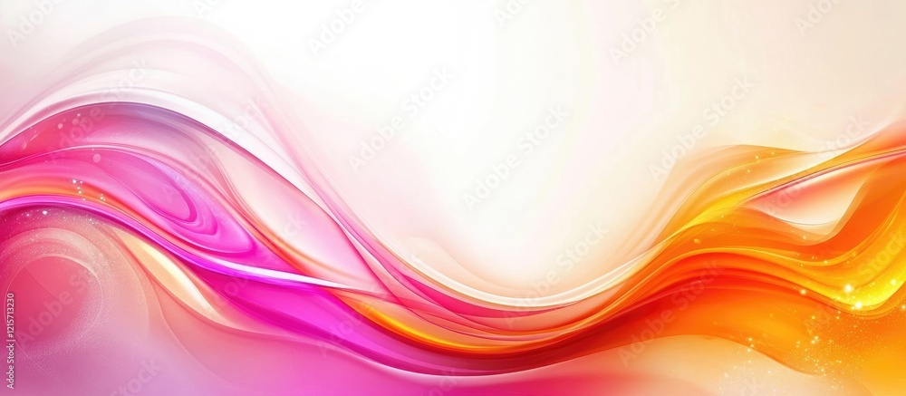 Poster colorful abstract wave design with smooth gradients and light effects suitable for backgrounds and g
