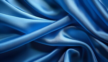 Obraz premium blue fabric draped gorgeously casting soft folds and shadows a serene and elegant composition capturing the beauty in simplicity