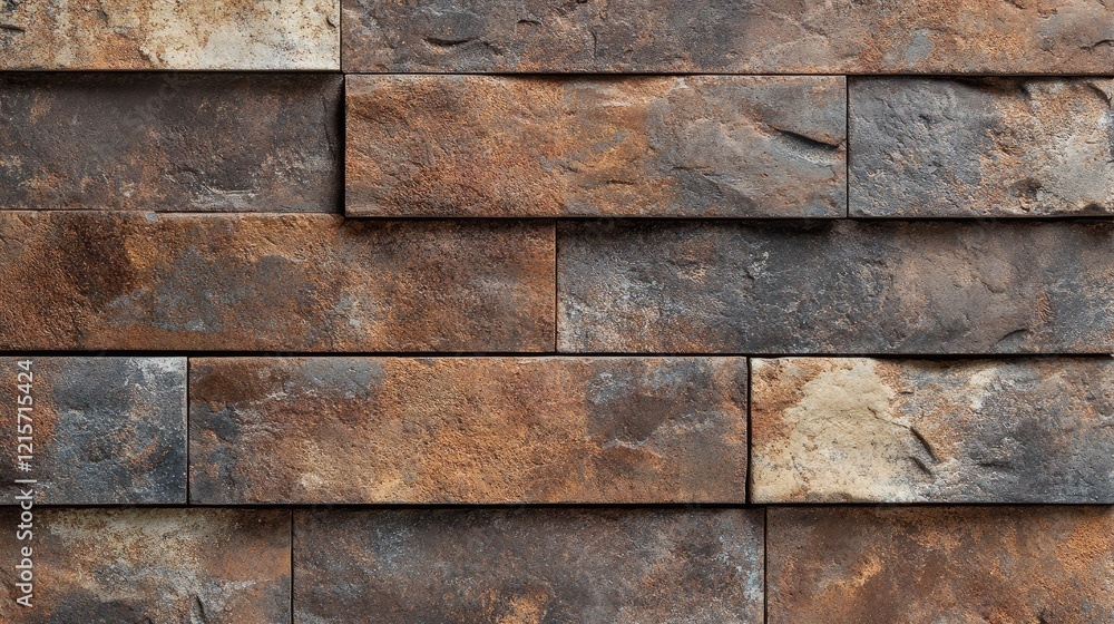 Aufkleber aged brown textured brick wall background featuring rustic elements and ample empty space for text o