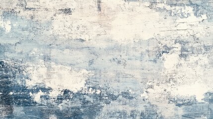 Obraz premium Weathered Textured Blue and White Wall Background with Blank Space for Copy or Text Insert