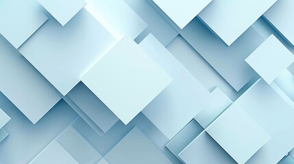 Obraz premium Abstract design featuring overlapping light blue squares and rectangles for a modern aesthetic.