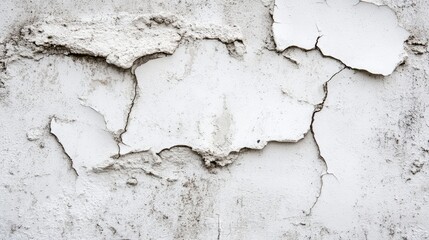 Obraz premium Textured White Vintage Concrete Wall with Cracked and Peeling Surface Ideal for Minimalist Website Banner Background Design