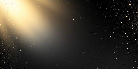 Golden light beam, dark background, glitter particles, event backdrop