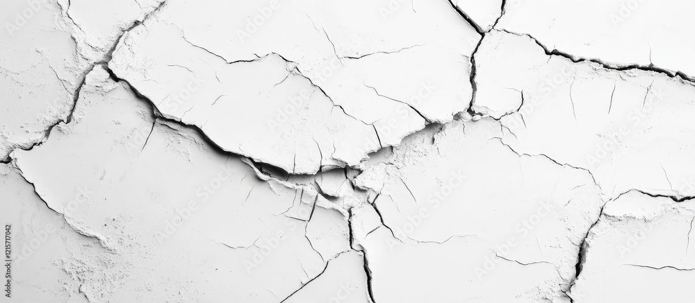 Aufkleber cracked and chipped white textured background with rustic wall and floor in vertical view ideal for 