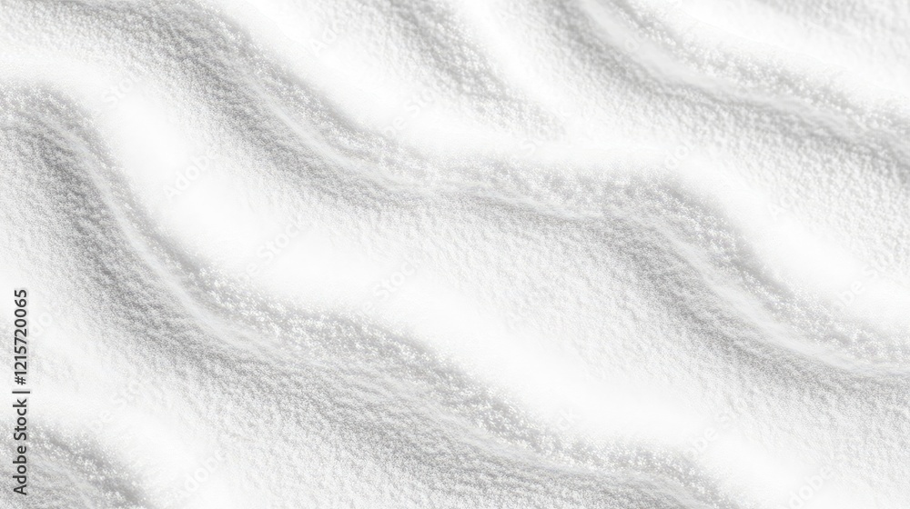 Poster snow texture close up with soft waves of frosted white winter landscape capturing the essence of col