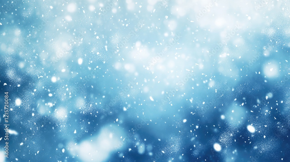 Aufkleber snowfall texture background with frosted blue tones and soft flurries creating a winter wonderland a