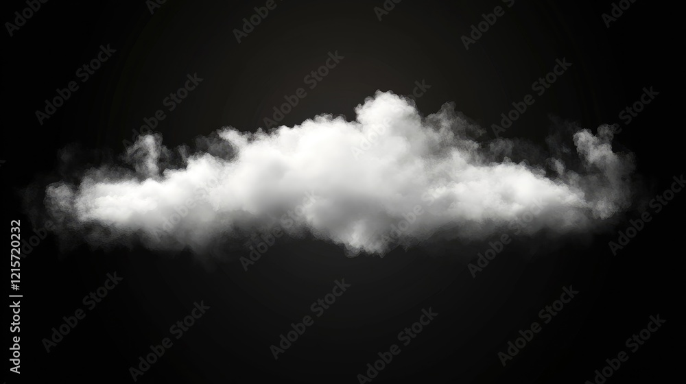 Aufkleber realistic white smoke cloud on a transparent background creating a mystical fog effect for creative 