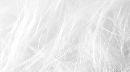 Obraz premium White fluffy textured background with fine fibers and strands Copy Space