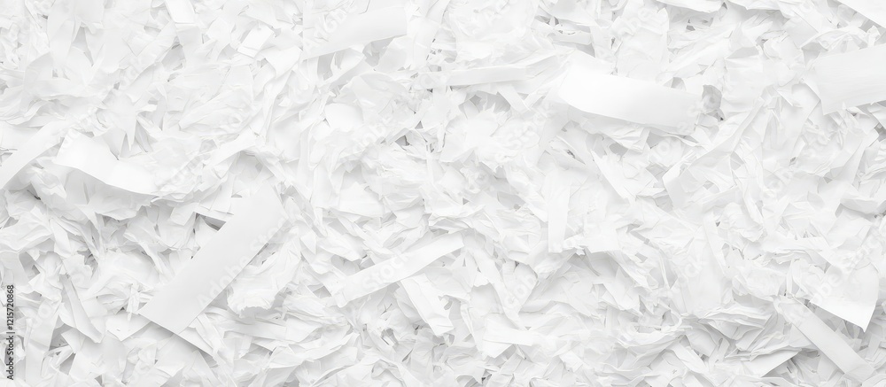 Poster textured white shredded paper background with soft shadows and blank space for creative typography a
