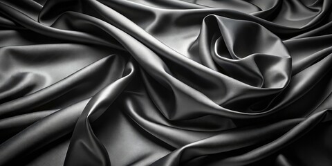 Obraz premium Elegant Black Fabric Gradient Noise Background for Luxury Design and Texture Overlay