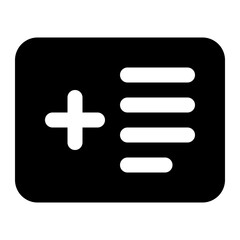 Obraz premium medical card icon for illustration