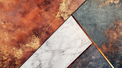 Abstract Geometric Marble And Metal Texture Design