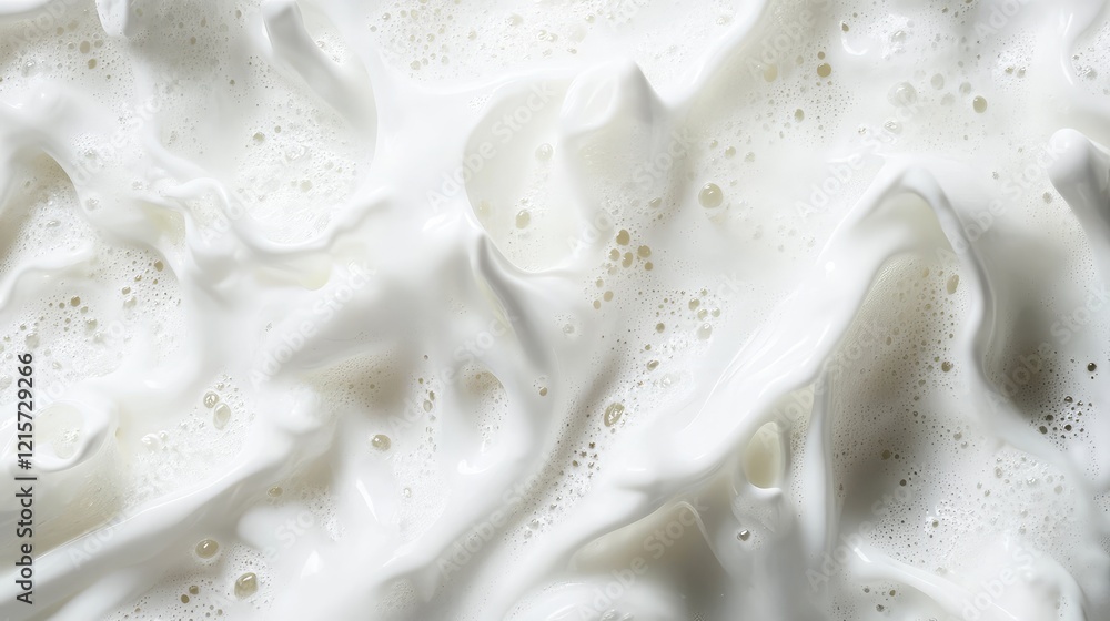 Poster white aquatic foam and waves close-up natural background in soft white textures and fluid patterns c