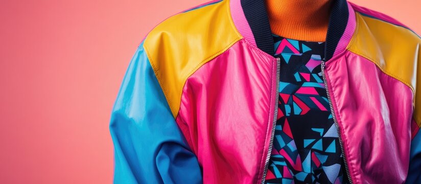 90s Retro Fashion Vintage Apparel Close Up with Empty Space for Creative Text Overlay