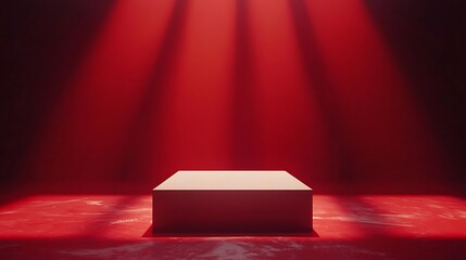 Red Room Cube Spotlight Minimalist Display