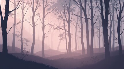 Obraz premium foggy forest