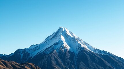 mountain peak with snow