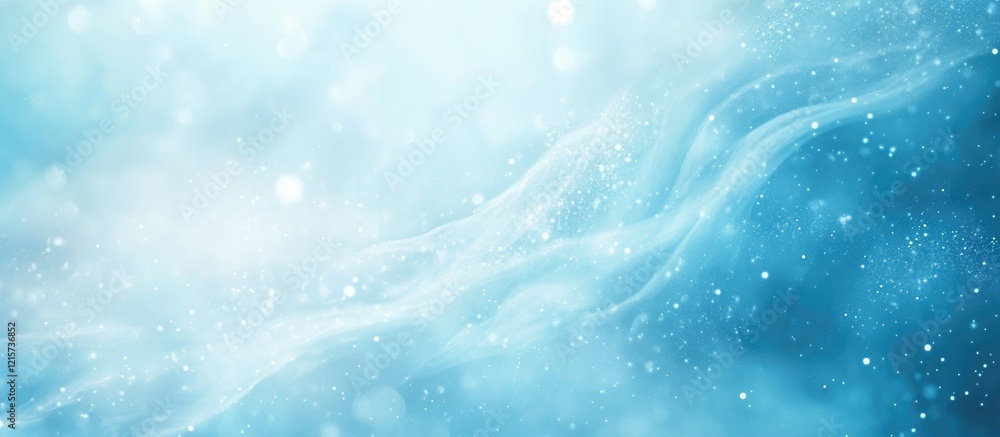 Aufkleber elegant light blue abstract background with flowing wave particles and ample copyspace for creative 
