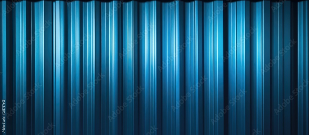 Poster abstract blue ribbed background with illuminated texture and blank space for text overlays or graphi