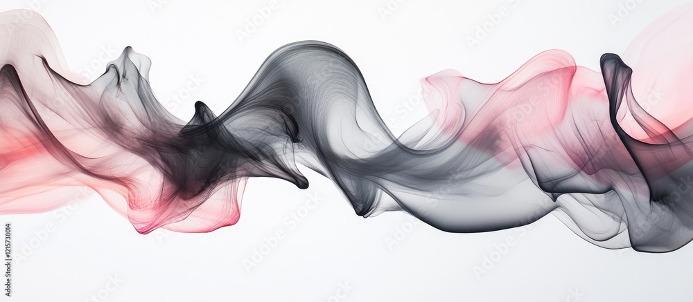 Poster fluid ink design with gray and pink waves on light background ideal for text placement and creative 