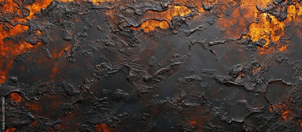Poster abstract black pig iron texture with rust highlights ideal for backgrounds and copyspace in design p