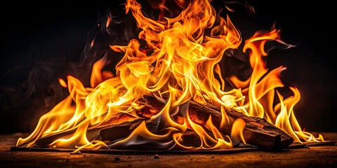 Fototapeta premium Real Fire PNG, Minimalist Fire Images, Burning Flames, Bonfire Background, Campfire Pictures, Fire Photography