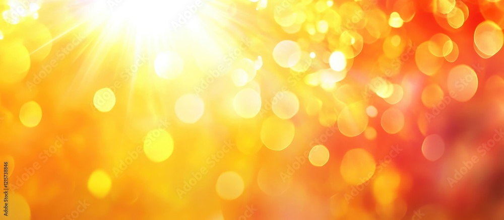 Poster vibrant abstract background with colorful bright lights and sunburst effect ideal for adding text or