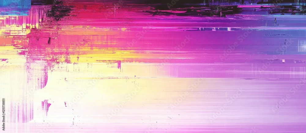 Aufkleber vibrant abstract glitch art background with colorful streaks and ample space for text or branding ap