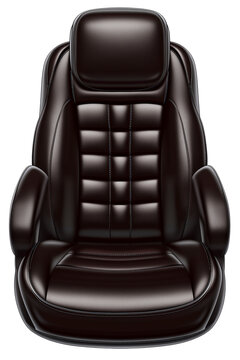 recommend clip art: Luxury Brown Leather Car Seat With Comfortable Armrests