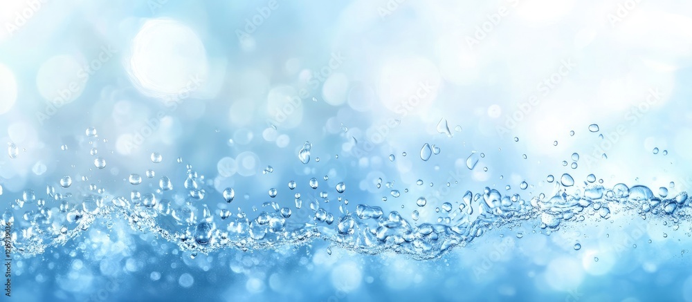 Poster bokeh water drops on glass surface creating a serene seasonal background with soft focus and space f